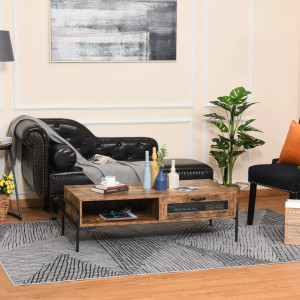 MAI3 - Masuta de cafea, 123 cm Masa living industrial - Maro