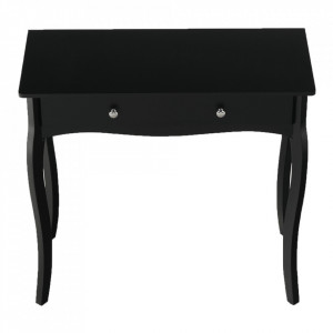MAN601 - Masa toaleta, 80 cm, consola cosmetica machiaj masuta vanity make-up cu raft pentru hol - Negru