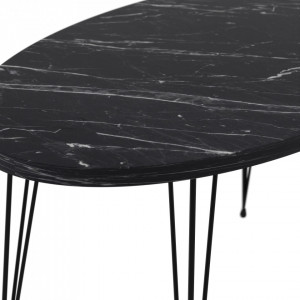 MCN3 - Masuta de cafea ovala, 90 cm - Negru