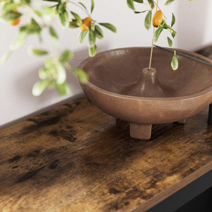 NOI8 - Set 2x noptiere pentru dormitor, 38x40x61 cm, masuta auxiliara living, hol - Maro, stil industrial