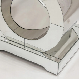 NOOG508 - Noptiera oglinda 45 cm, cu 1 sertar, dormitor - Oglinda - Argintiu