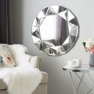 OGG203 - Oglinda ornamentala 70 cm, pentru perete, dormitor, living - Arginitie