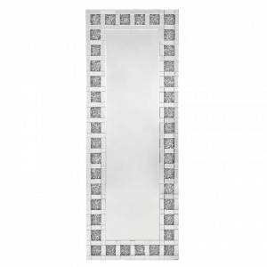 OGG21 - Oglinda 160x60 cm, pentru perete ornamentala dormitor, living - Argintie