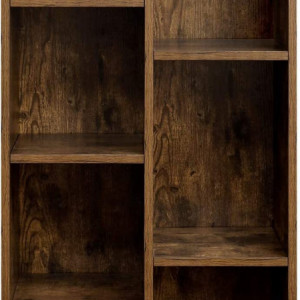 RAI43 - Rafturi, etajera 50x24x106 cm, pentru birou, living, hol, dormitor, bucatarie, camera copii, stil industrial - Maro