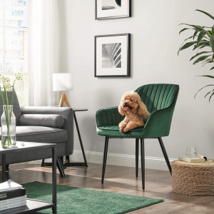 SCV2 - Set 6x Scaune, fotolii tapitate pentru living, bucatarie, masuta toaleta - Verde