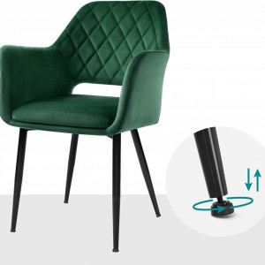 SCV3 - Scaun, fotoliu tapitat pentru living, bucatarie, masuta toaleta - Verde