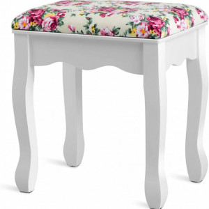 SEA73 - Set Masa toaleta 75 cm, cosmetica machiaj cu oglinda, masuta vanity - Alb