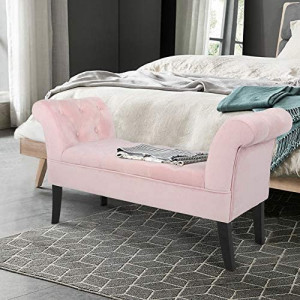 BAN240 - Bancuta 116 cm, divan, Canapea, fotoliu, sofa, bancheta, banca living, dormitor, hol, lada depozitare - Roz