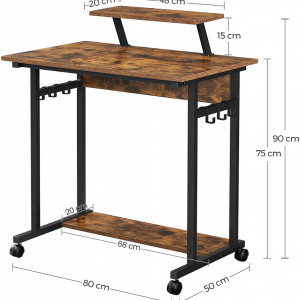 BII12 - Masa de Birou 80x50x90 cm, office industrial - Maro