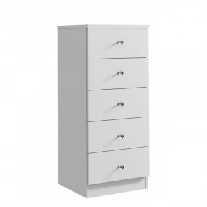 COA506 - Comoda 40 cm, cu 5 sertare pentru make-up - Alb