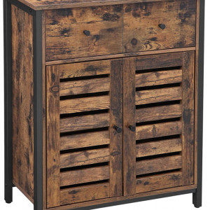COMI201 - Comoda 70 cm pentru hol, living, dormitor, stil industrial - Maro