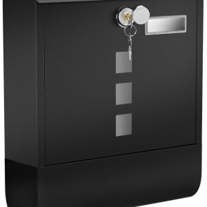 CPN1 - Cutie postala, cutie de scrisori, metalica, stil industrial - Negru