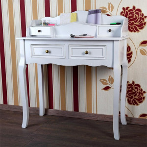 MAA13 - Masa toaleta 88 cm, cosmetica machiaj masuta vanity, birou - Alb