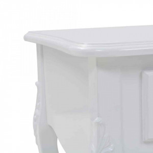 MAA33 - Masa, masuta de cafea 100 cm, cu 2 sertare, pentru living - Alb