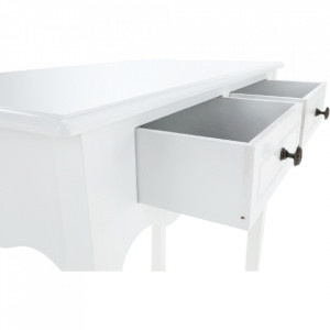 MAA601 - Masa toaleta, 75 cm, consola cosmetica machiaj masuta vanity make-up cu raft pentru hol - Alb
