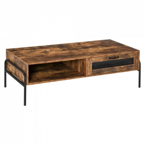 MAI3 - Masuta de cafea, 123 cm Masa living industrial - Maro
