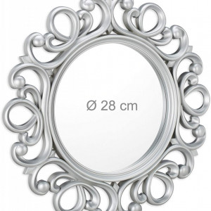 OGG202 - Oglinda ornamentala 50 cm, pentru perete, dormitor, living, baie - Arginitie
