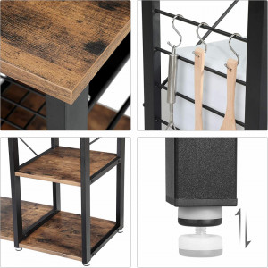 RAI219 - Rafturi birou 90 cm, stil industrial - Maro