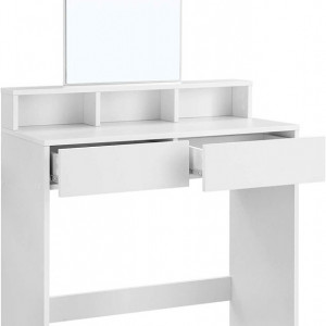 SEA344 - Set Masa toaleta cosmetica 80 cm machiaj masuta vanity, oglinda make-up, cosmetica - Alb