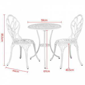 SEGA201 - Set Masa si scaune gradina, terasa, balcon - Alb