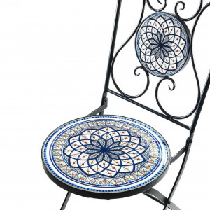SEGAL202 - Set Masa si scaune pliante Mozaic gradina, terasa, balcon - Albastru
