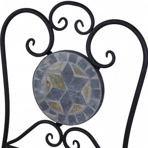 SEGG204 - Set Masa si scaune pliante Mozaic gradina, terasa, balcon - Gri
