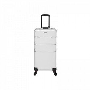 STG1 - Statie Makeup portabila, 35 cm, troler, organizator, portfard, geanta, valiza - Gri