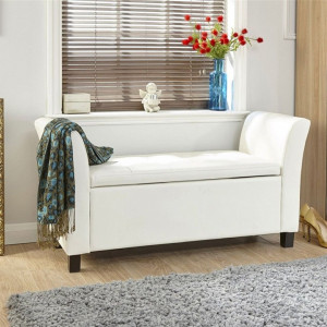 BAA110 - Divan, Canapea, fotoliu, sofa, bancheta, bancuta, banca living, dormitor, hol: Alba, piele ecologica