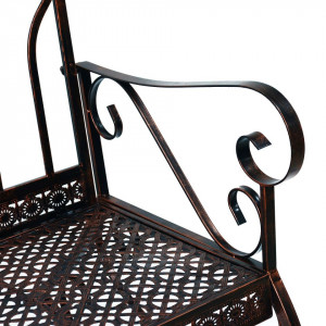 BAM215 - Banca metalica gradina, balcon, terasa: Maro-Bronz, Balansoar
