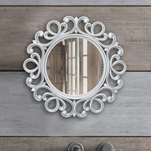 OGG202 - Oglinda ornamentala 50 cm, pentru perete, dormitor, living, baie - Arginitie