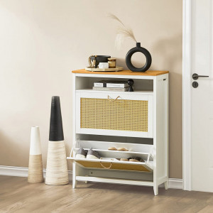 PANA6 - Pantofar 75 cm, pantofare, depozitare pantofi, mobilier hol - Alb-Maro