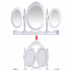 SEA113 - Set Masa alba toaleta cosmetica machiaj oglinda masuta