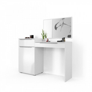 SEA337 - Set Masa alba toaleta moderna cosmetica machiaj oglinda masuta vanity cu oglinda