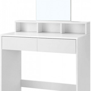 SEA344 - Set Masa toaleta cosmetica 80 cm machiaj masuta vanity, oglinda make-up, cosmetica - Alb