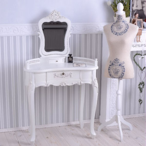 SEA55 - Set Masa alb toaleta cosmetica machiaj oglinda masuta