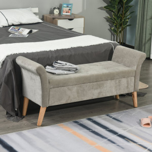 BAG2 - Bancuta 136 cm, divan, Canapea, fotoliu, sofa, bancheta, banca living, dormitor, hol, lada depozitare - Gri
