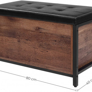 BAI12 - Bancuta tapitata 80x40x50 cm, pentru hol sau living, patofar, bancuta depozitare - Maro