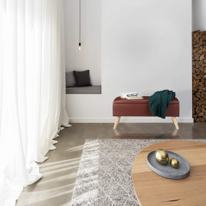 BAM220 - Bancuta 142 cm, bancheta, banca living, dormitor, hol - Alb, Maro sau Negru