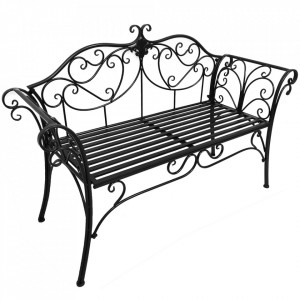 BAN604 - Banca gradina Metalica, terasa, balcon, spatiu verde - Neagra, Alba, Maro sau Verde