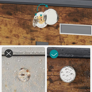 CPI1 - Cutie postala, cutie de scrisori, metalica, stil industrial - Gri-Maro