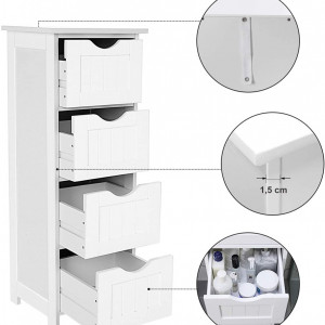 LOTUS18 - Dulap alb, 30 cm, comoda ingusta - Mobilier Baie Lotus