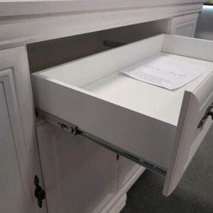 NOA501 - Set 2 Noptiere cu 2 sertare pentru dormitor - Alb antichizat