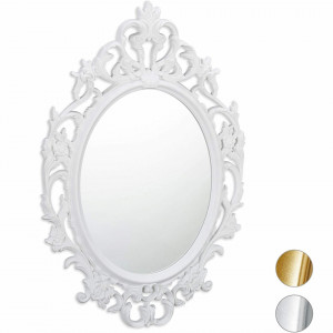OGA207 - Oglinda perete ornamentala dormitor, living, baie - Alba