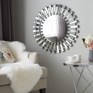 OGG205 - Oglinda ornamentala 70 cm, pentru perete, dormitor, living - Arginitie