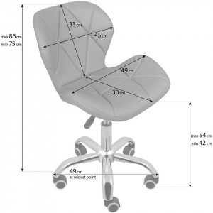 SCA205 - Scaun tapitat diverse culori pentru masa toaleta, birou, bar, imitatie de piele, inaltime reglabila