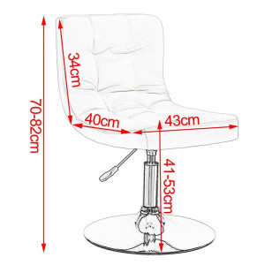 SCA208 - Scaun tapitat diverse culori pentru masa toaleta, birou, bar, imitatie de piele, inaltime reglabila