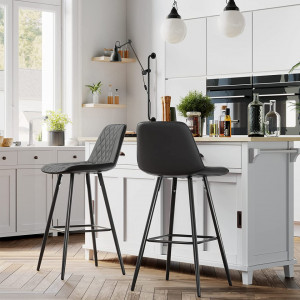 SCB1- Set 2x Scaune Bar - Negru