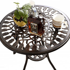 SEGM106 - Set Masa si scaune gradina, terasa, balcon, veranda - Negru antichizat Bronz