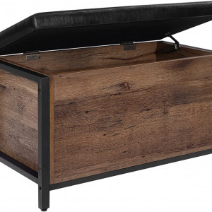 BAI12 - Bancuta tapitata 80x40x50 cm, pentru hol sau living, patofar, bancuta depozitare - Maro