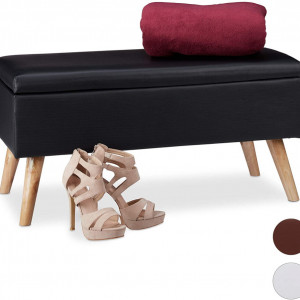 BAM220 - Bancuta 142 cm, bancheta, banca living, dormitor, hol - Alb, Maro sau Negru